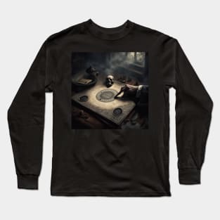 Séance of Spirits: An Ouija Board-Inspired Art Piece Long Sleeve T-Shirt